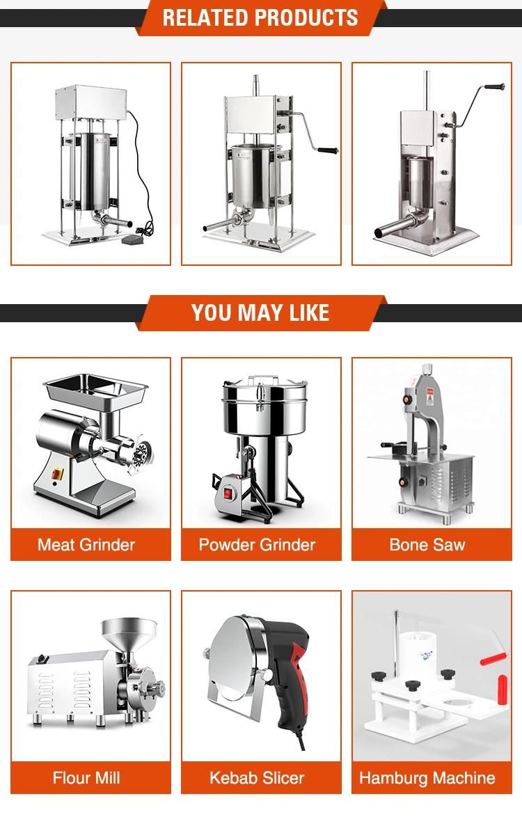 Manual Hr15L Commercial Sausage Maker Machine Vacuum Pneumatic Sausage Filler Vertical Sausage Stuffer