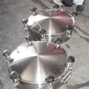 Stainless Steel Sanitary Round Tank Manway Cover with Pressure