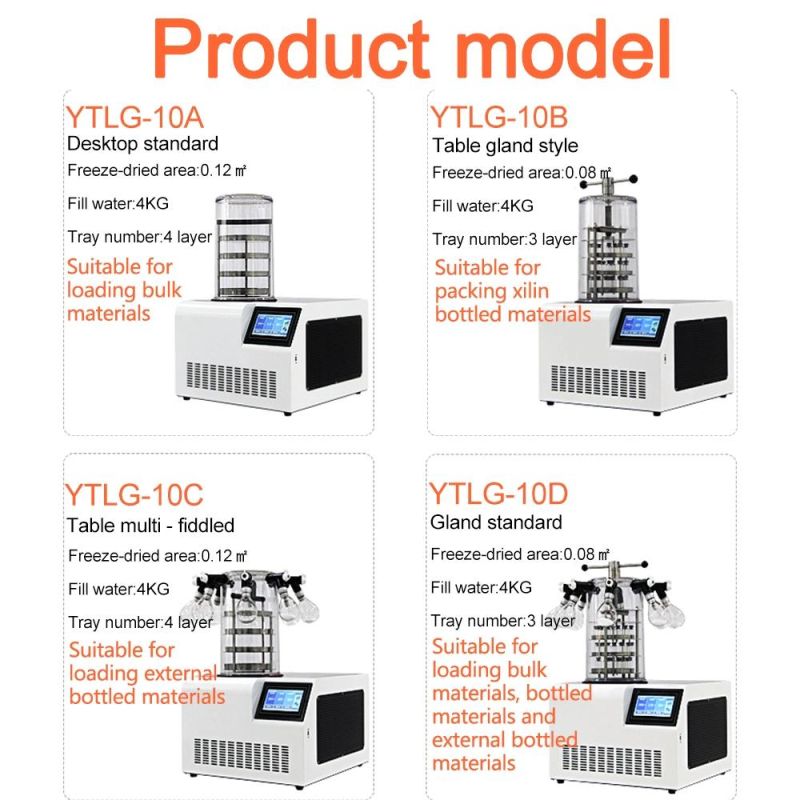 Desktop Pharmaceutical Food Chemical Vacuum Dryer Machine Freeze Dryer