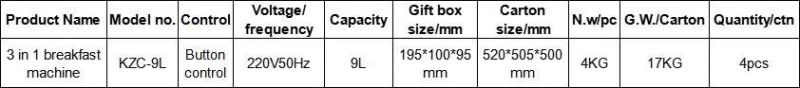 Hot Sales Multifunctional Automatic Breakfast Machine, Oven, Coffee Maker 3 in 1 Breakfast Makers