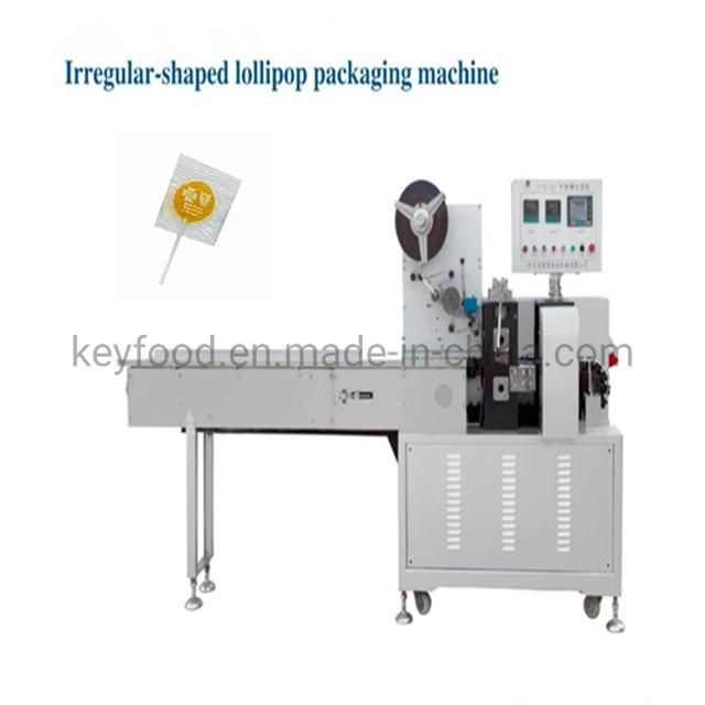 Automatic Packaging Flat Lollipop Candy Packing Machine with PLC Control Panel