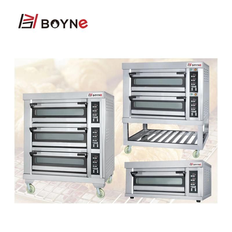 Electric Microcomputer Commercial Three Deck Six Tray Baking Oven