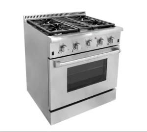 High Quality Stainless Steel Gas Cooking Range/ Electric Oven/ 4 Burners Gas Range