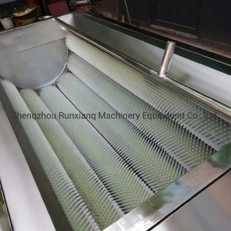 Industrial Stainless Steel Brush Vegetable Washing Peeling Processing Machine