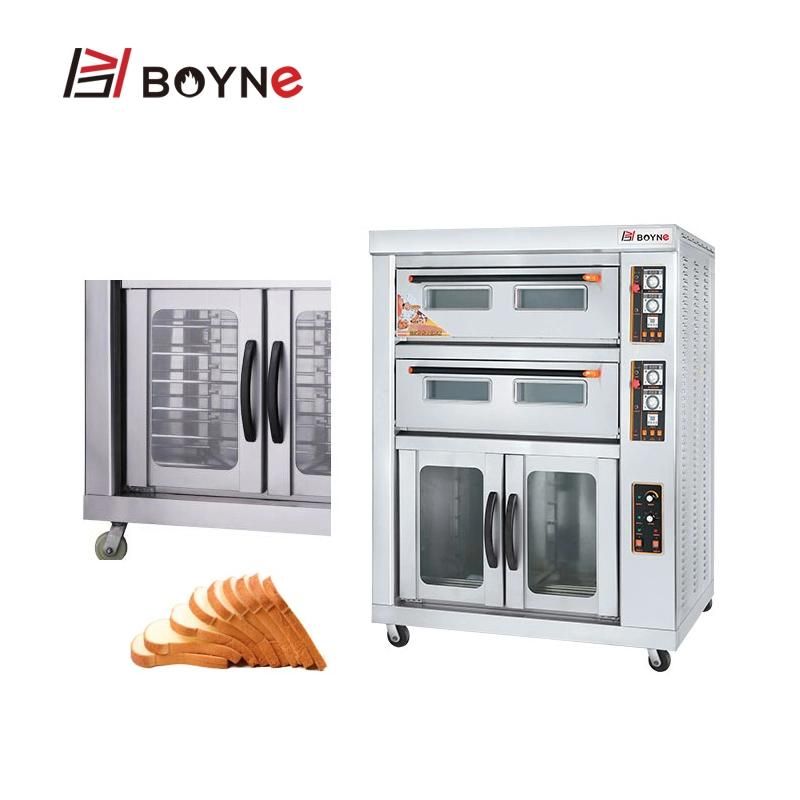 Conjoined Gas Oven Two Layer Four Trays Gas Oven with Proofer