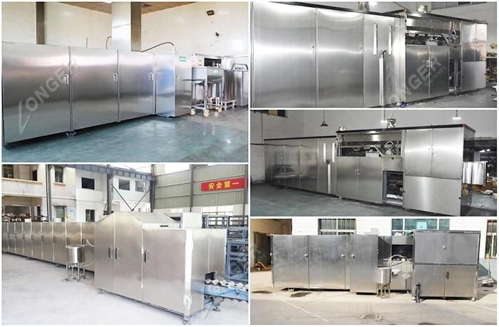 Automatic Waffle Ice Cream Cone Making Machine/Sugar Cone Baking Machine Product Line Price