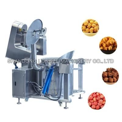 Factory Supply Commercial Industrial Caramel Automatic Gas Heated Popcorn Maker Machine ...