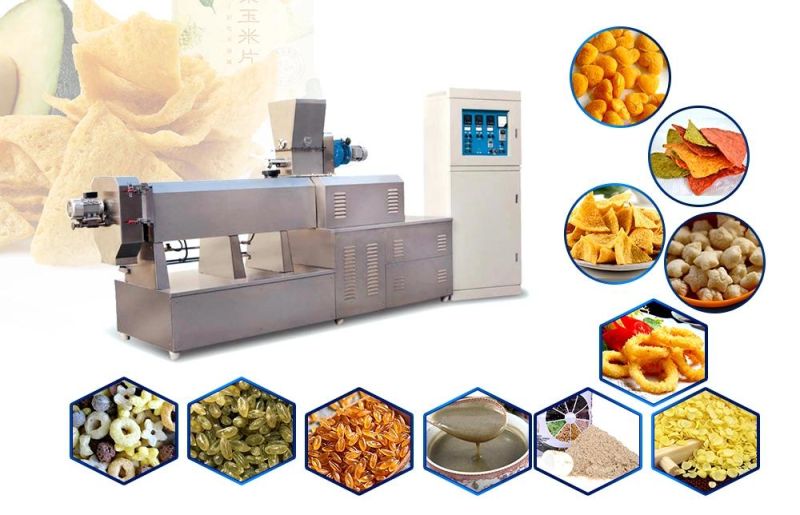 High Capacity Food Puffed Snacks Making Machinery Puff Machine Extruded Snack Machine for Small Factory