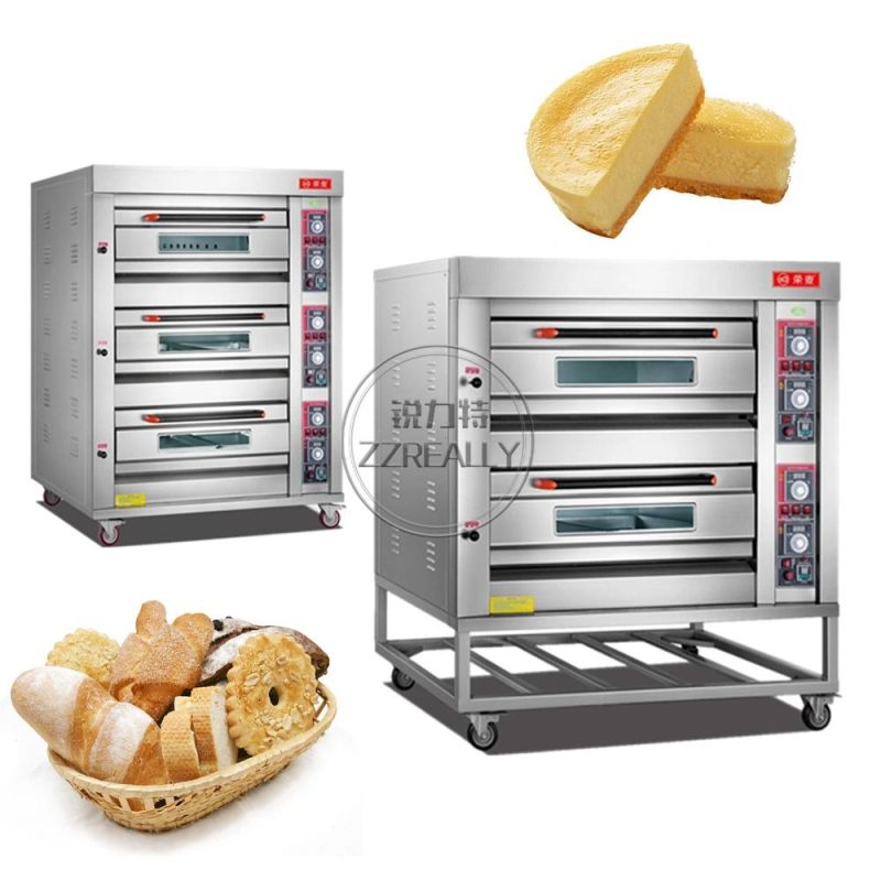 2 Layer 4 Trays Large Commercial Slate Baking Oven Pizza Bread Gas Oven Bakery Machines