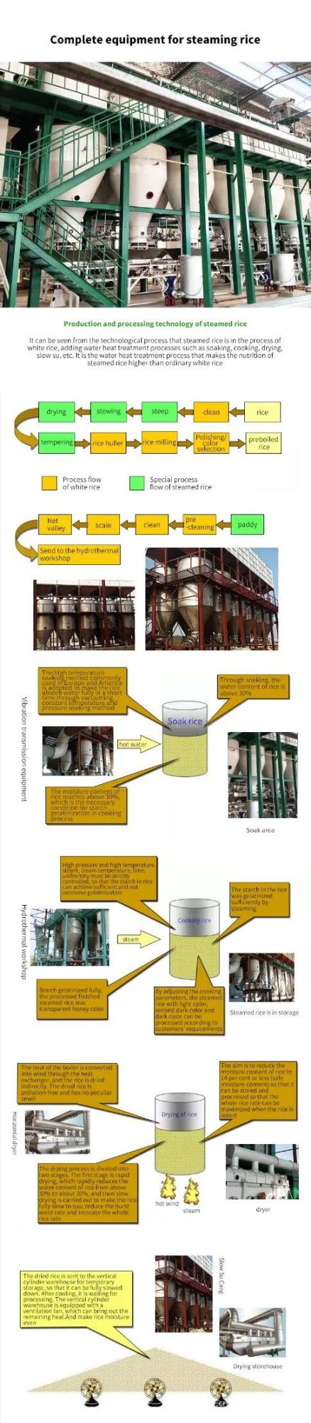 100t Parboiled Rice Mill Machinery Parboiled System for Sale