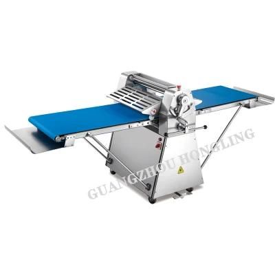 Hongling 400mm Full Ss Table Top Roller Sheeter Croissant Pizza Pastry Dough Sheeter