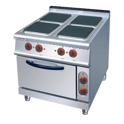 Hot Sale High Efficient Commercial 4-Burners 4-Plate Electric Cooker Stove with Oven