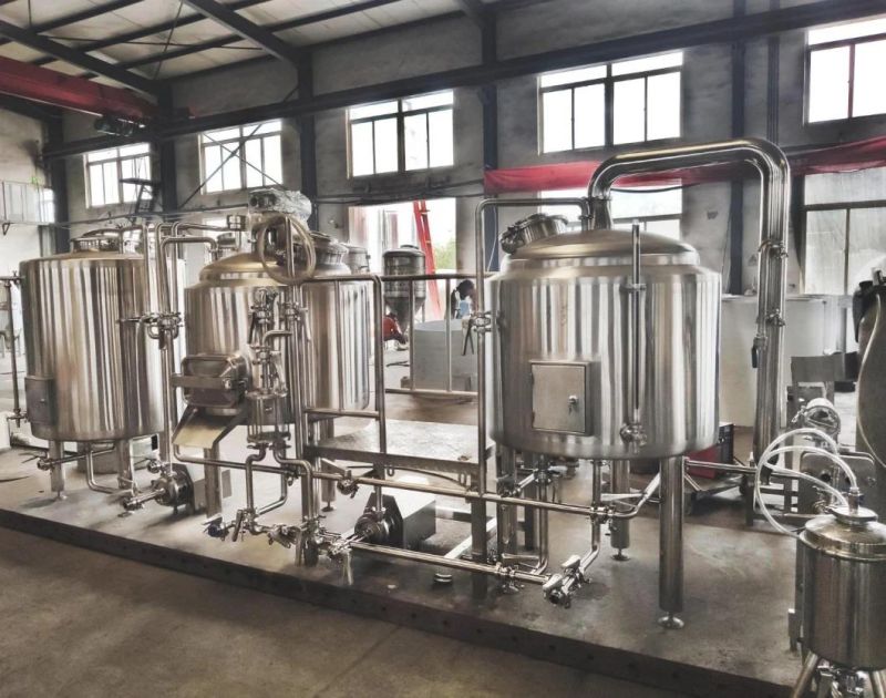 SUS304 Beer Brewing Machine 200L 300L Beer Brewing Equipment for Commercial Brewery