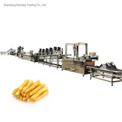 Potato French Fries Making Machine Weave Potato Chips Production Line