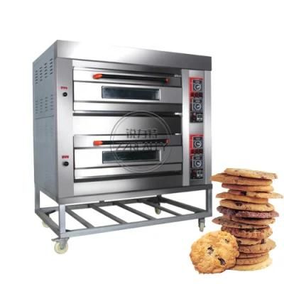 2 Layer 4 Trays Large Commercial Slate Baking Oven Pizza Bread Gas Oven Bakery Machines