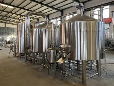 AISI304 Beer Brewing Equipment 1000L Steam Heating Brewhouse