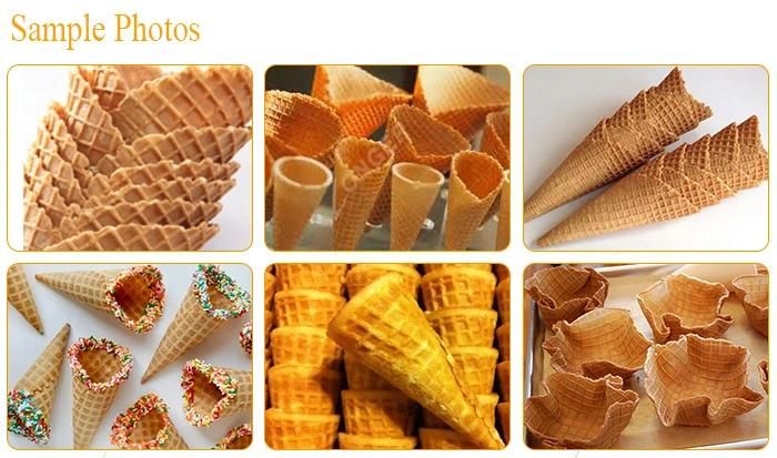 Commercial Automatic Gelato Waffle Ice Cone Making Machine