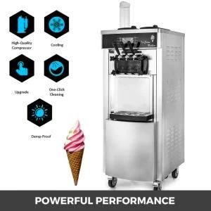 3 Flavor 20-30L/H 2200W Commercial Soft Serve Ice Cream Freezer Machine