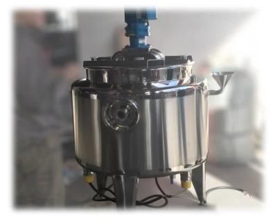 200liter Steam Heating Tank Conical Bottom Pasteurization Tank for Syrup