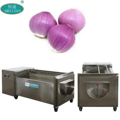 Root Vegetable Brush Washer Machines Onion Peeling Machine