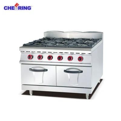 Commercial Gas Range with 6 Burner &amp; Electric Oven