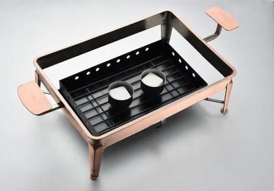 Iron Casting BBQ Fish Grill and Steamer with Brass Metal Support