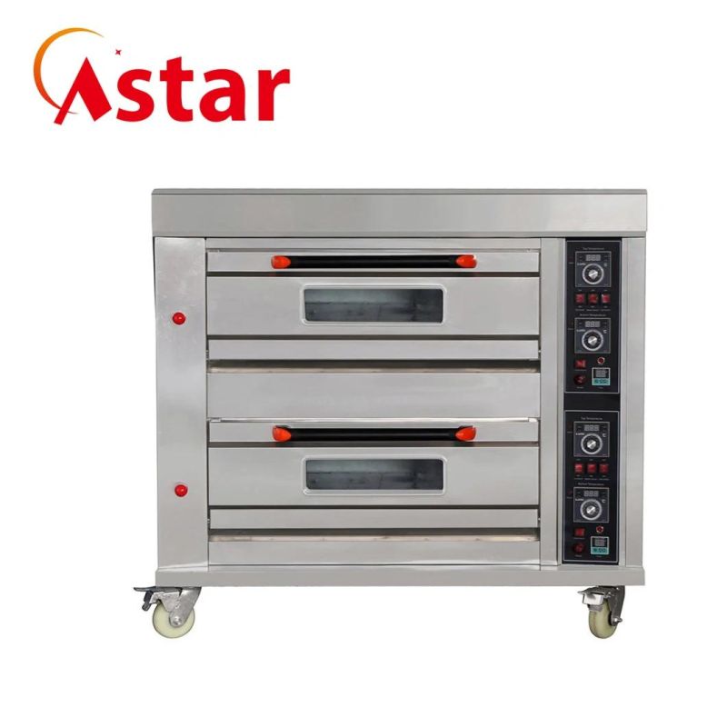 Factory 2 Deck 4 Trays Kitchen Catering Bakery Equipment Commercial Electric Biscuit Bread Baking Oven