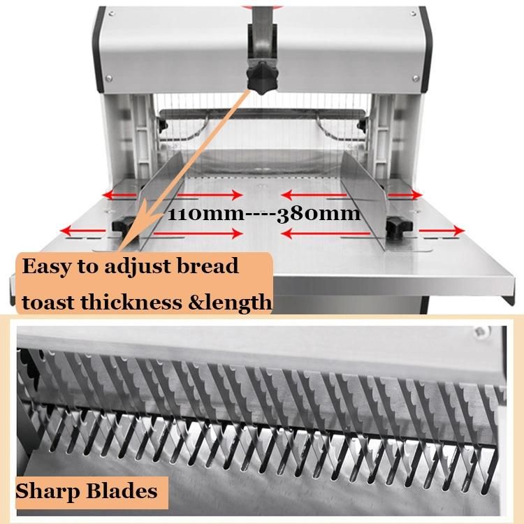 Commercial Electric Rotary Toast Cutter Bread Slicer Loaf Cutting Machine