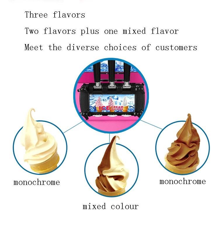 Commercial Hot Sale 3 Flavors Soft Serve Taylor Ice Cream Machine