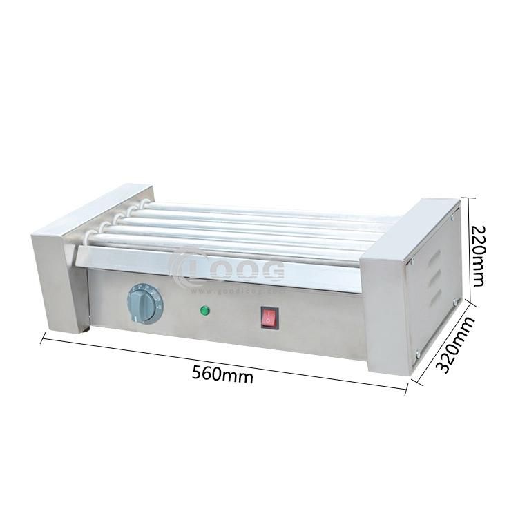 110V Electric Snack Equipment Commercial Lolly Bread Sausage Making Machine 5 Stick Hot Dog Rotating Hotdog Grill Maker with Ce Certificate