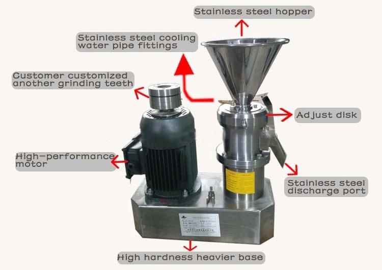 Automatic Peanut Sesame Nut Almond Butter Making Colloid Mill Machine