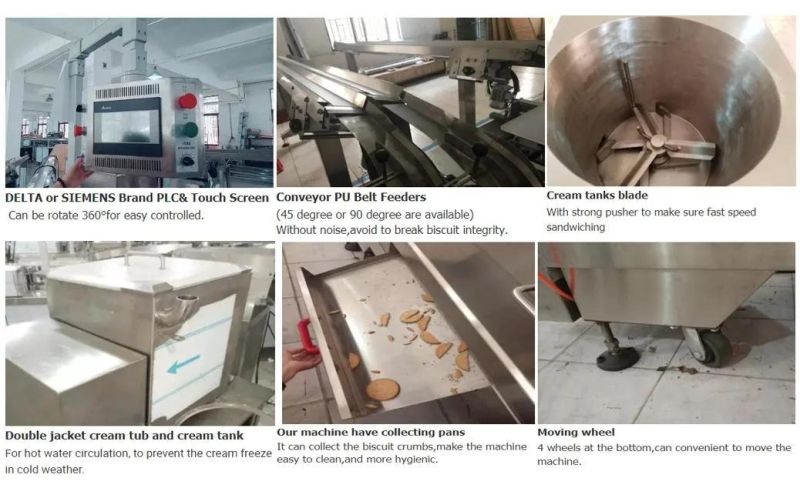 High Quality Sandwich Biscuit Cookie Creaming Machinery with Packaging Machine