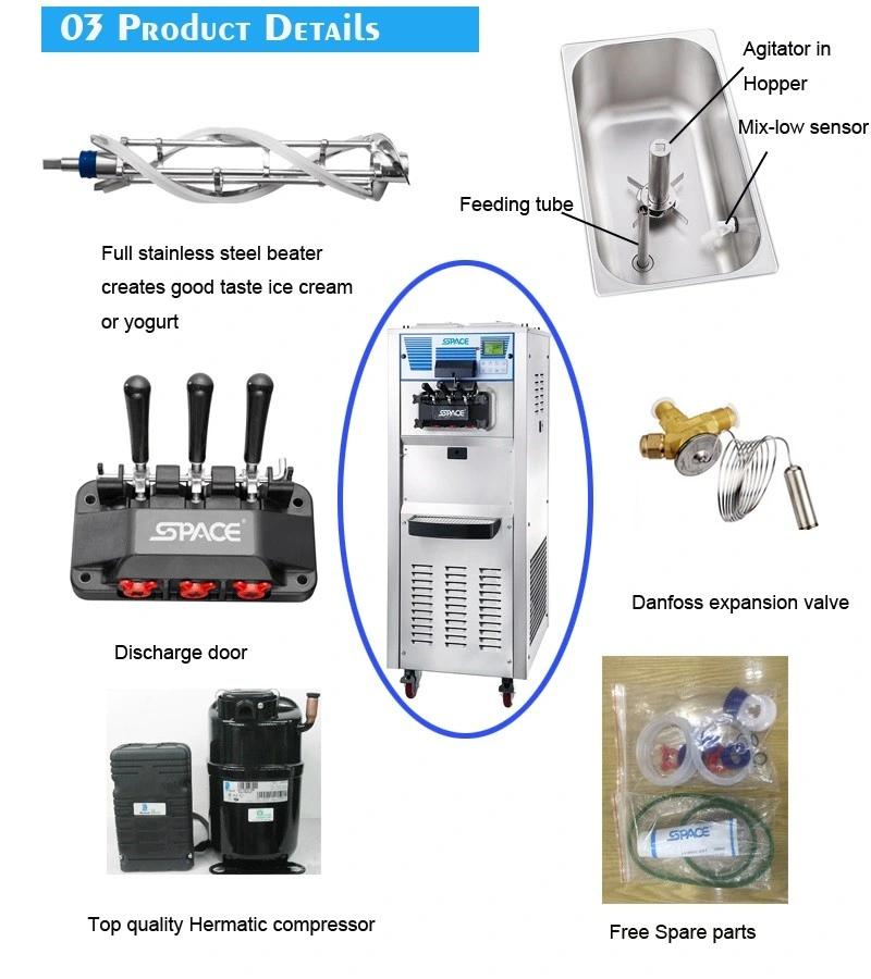 Space Soft Ice Cream Machine Frozen Yogurt Machine with Ce ETL