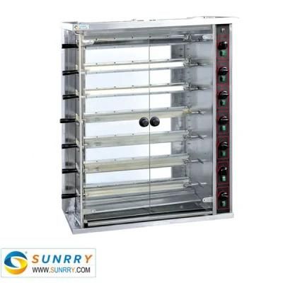 Commercial Charcoal Flat Chicken Rotisserie Oven Machine