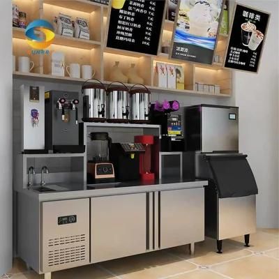 Hot Selling Bubble Tea Working Station Juice Bar Counter Juice Bar Shop Smoothie Bar Juice ...