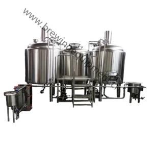 Semi Automatic Turnkey Red Copper Pub Microbrewery Equipment Small Beer Brewing