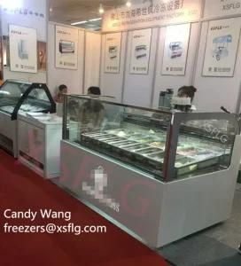 Italian Ice Cream Showcase / Gelato Display Freezers