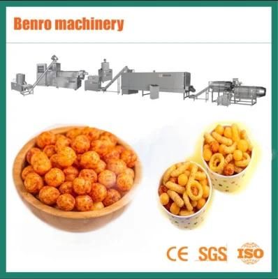 Automatic Corn Flakes Puff Snacks Core Filling Inflating Cheese Ball Making Machine