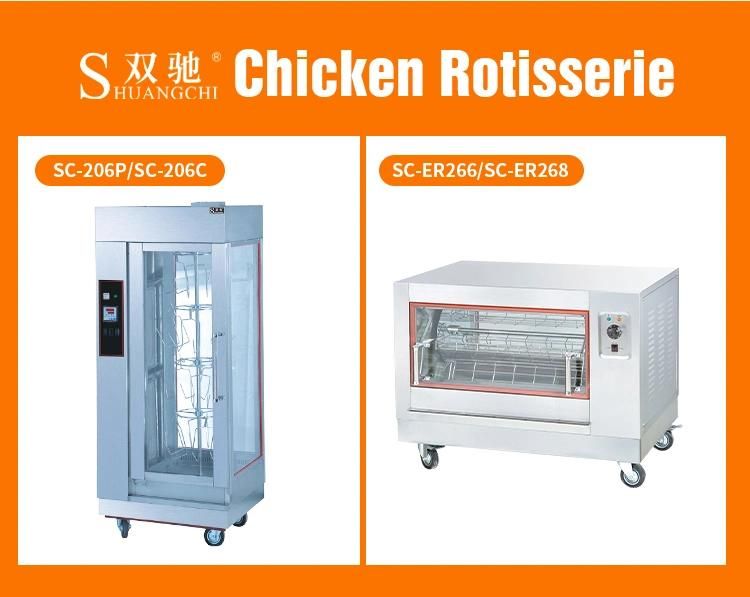 Free Standing Electric Chicken Rotsserie Shawarma Burner Machine