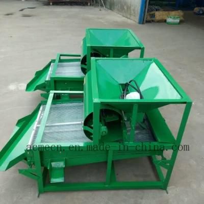 Raw Grain of Rice Vibrating Screening Double Deck Vibration Cleaning Screen Paddy Seeds ...