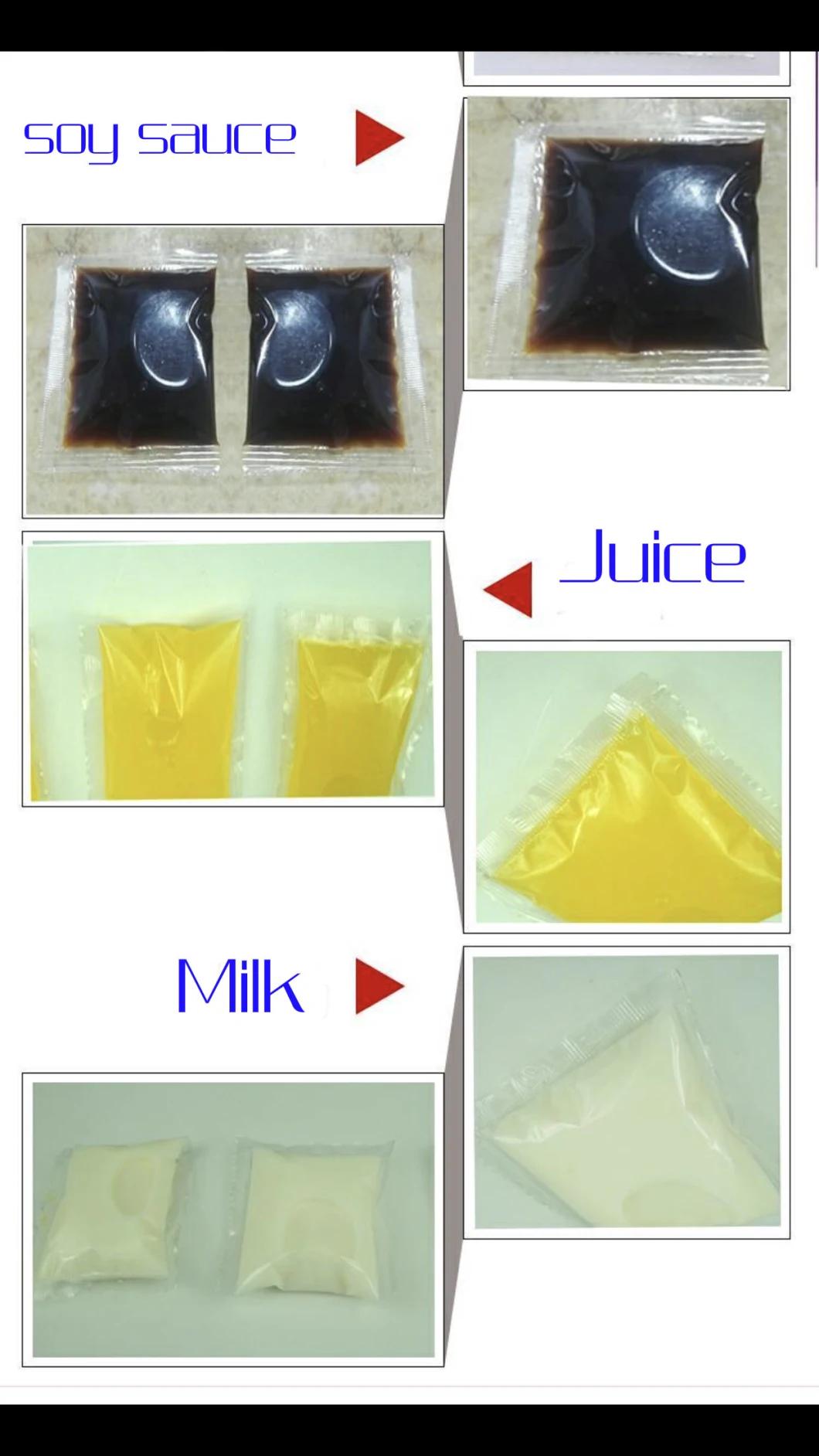 Small Automatic Seafood Sauce / Juice / Water / Paste / Cream Liquid Packing Filling Packaging Machine