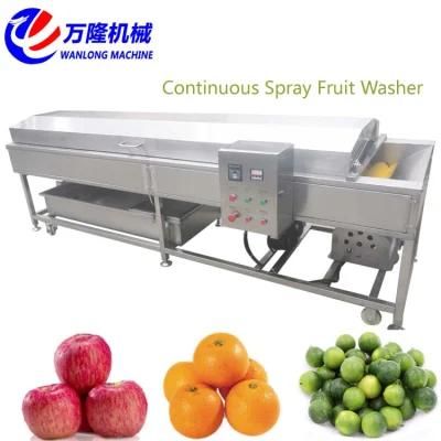 Automatic Coconut Pineapple Peach Passion Fruit Washing Washer Cleaning Machine