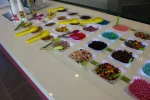 Topping machine for opening frozen yogurt store
