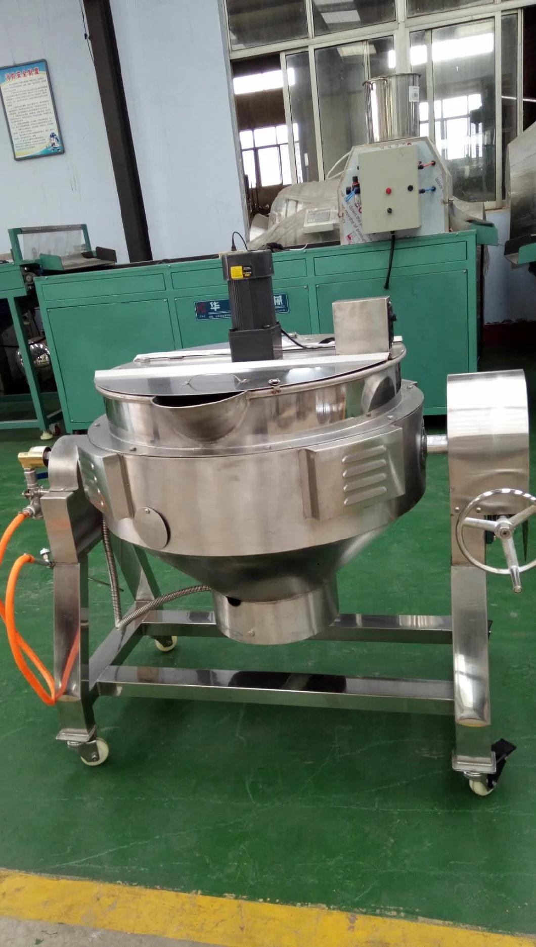 Vertical Gas Planetary Heating Jacketed Kettle/Industrial Cooking Pot with Mixing