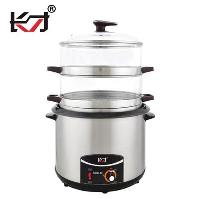 Scm-10L 20L 2 Layer Electric Home Corn Vegetable Electric Steamer Large Food Steam Cooker