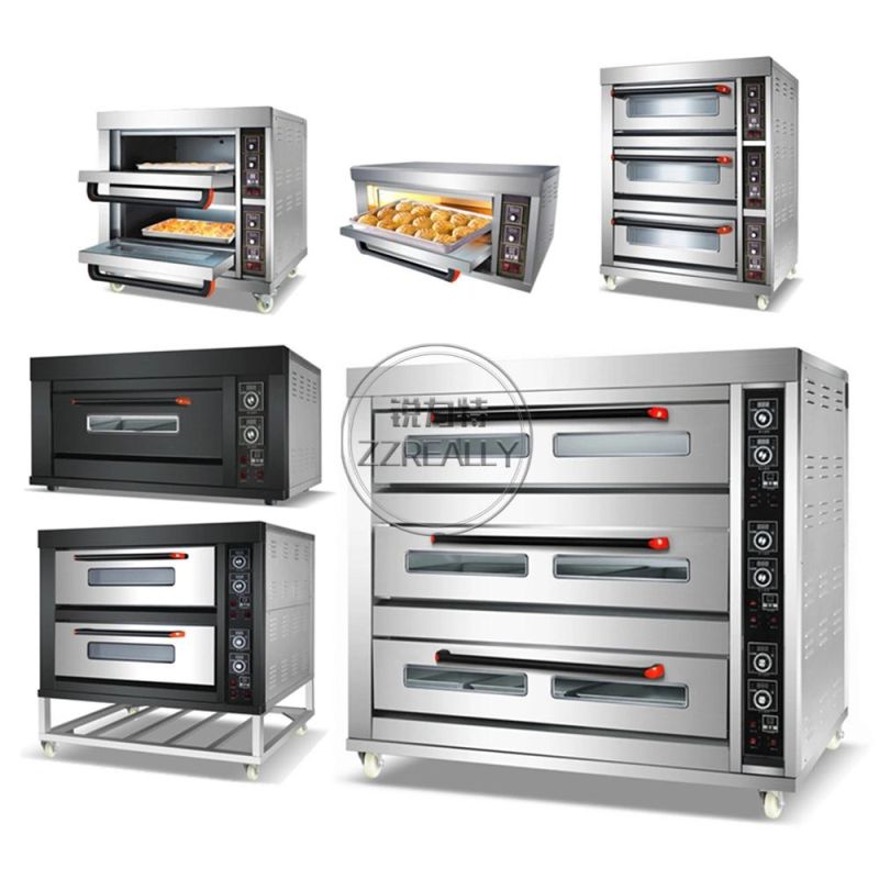 3 Decks 3 Trays Stainless Steel Gas Baking Oven Sweet Potato Bread Pizza Cake Shop Commercial Oven Bakery Machines Equipment