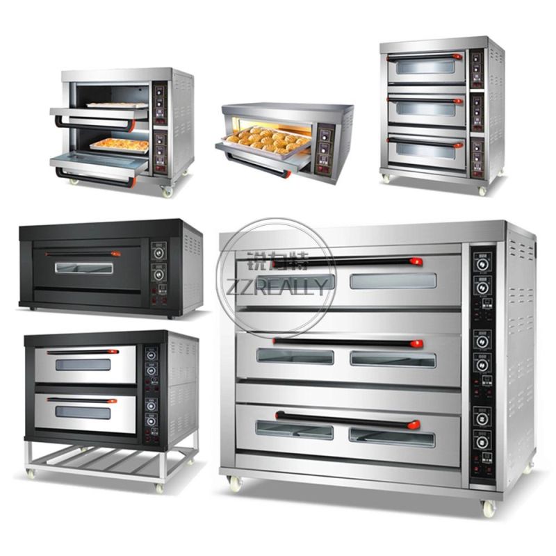 3 Decks 3 Trays Stainless Steel Gas Baking Oven Sweet Potato Bread Pizza Cake Shop Commercial Oven Bakery Machines Equipment