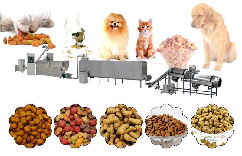 Multi-Function Stainless Steel Popular Dry Dog Food Extruder Machine Pet Feed Processing Equipment Fish Feed Processing Line