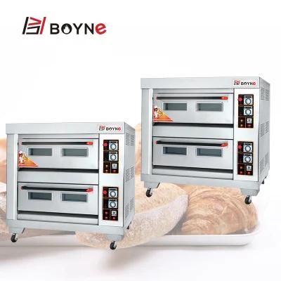 Two Deck Four Trays Bakery Gas Deck Oven for Hotel
