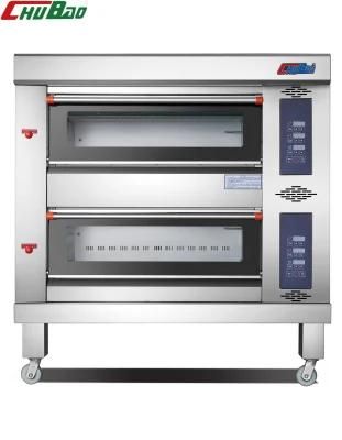 Commercial Kitchen 2 Deck 4 Trays Luxury Gas Oven for Baking Machine Bakery Machinery Food ...